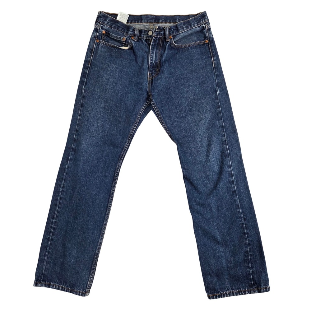 Levi's 505 Regular Fit Jeans Mens 34x32 Blue Excellent Straight Leg Denim